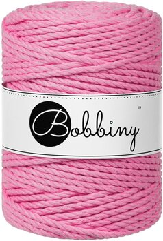 Cord Bobbiny 3PLY Macramé Rope 5 mm 100 m Bubblegum Pink Cord - 1