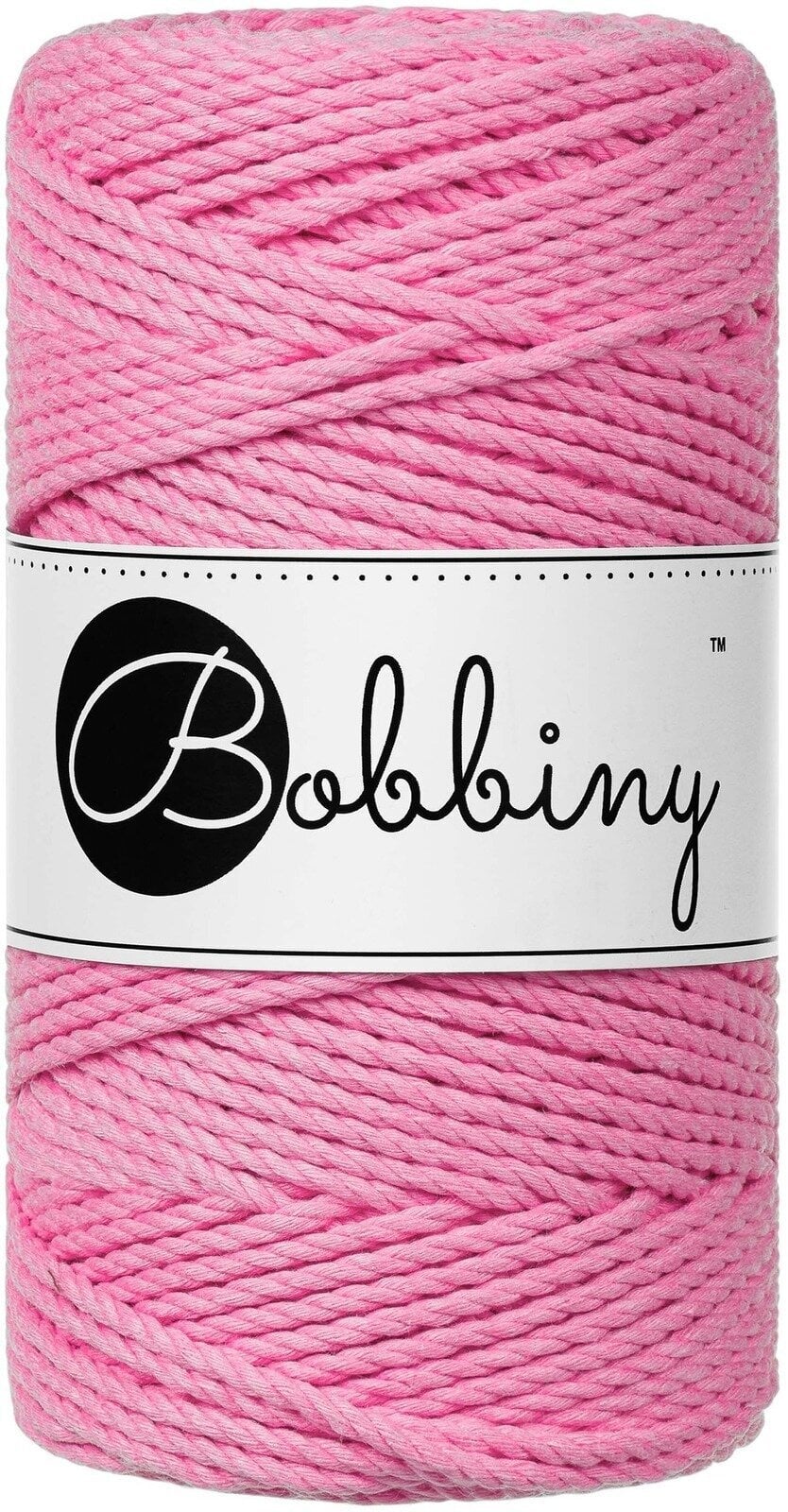 Cord Bobbiny 3PLY Macramé Rope 3 mm 100 m Bubblegum Pink Cord
