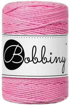 Cord Bobbiny 3PLY Macramé Rope 1,5 mm 100 m Bubblegum Pink Cord - 1