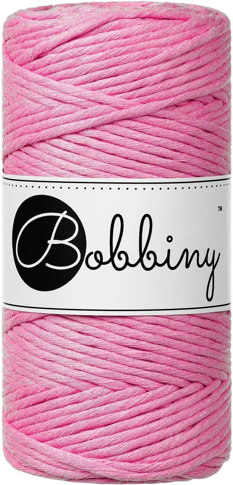 Cord Bobbiny Macrame Cord 3 mm 100 m Bubblegum Pink Cord