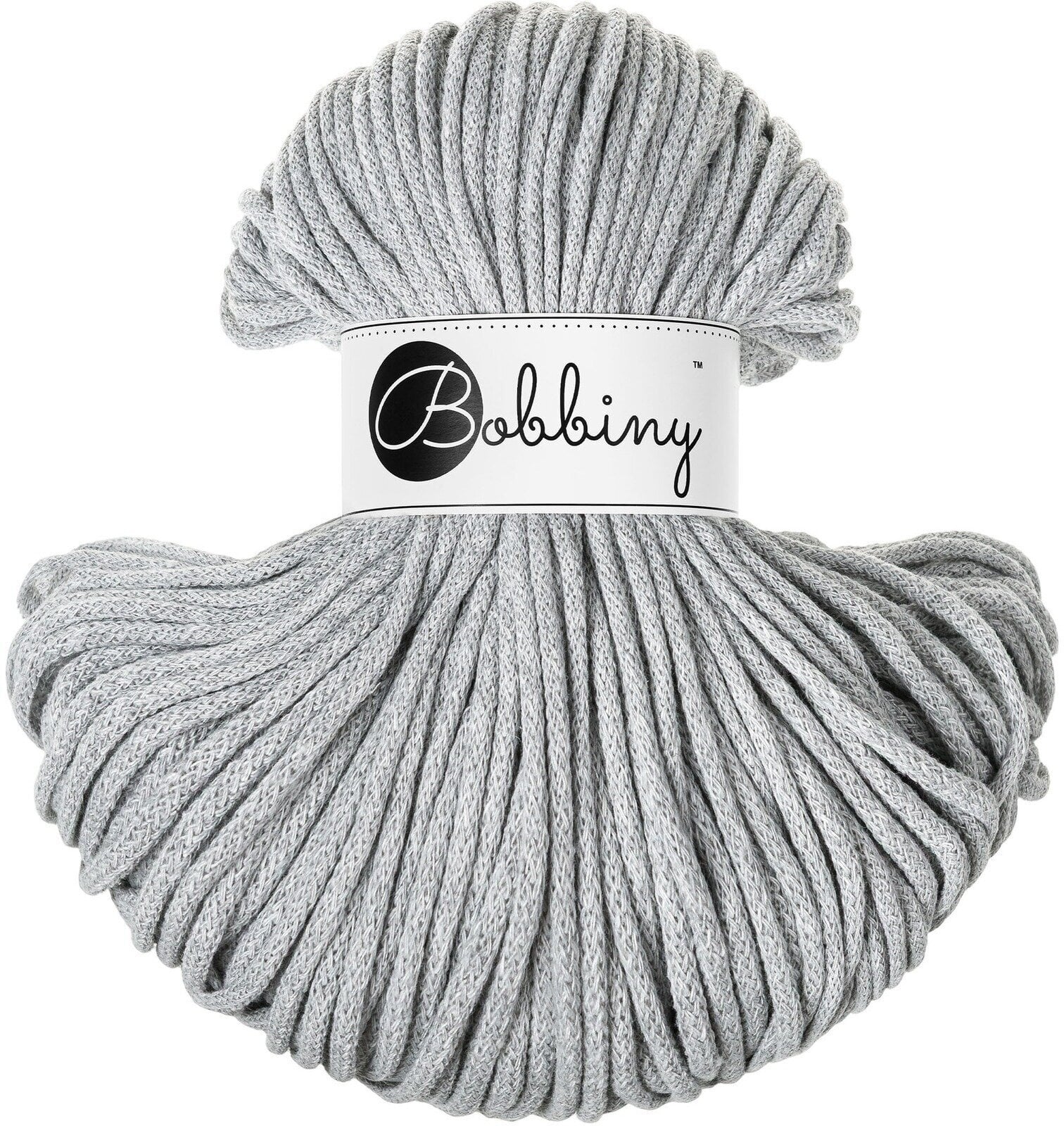 Cord Bobbiny Classic 4 mm 100 m Light Grey Cord