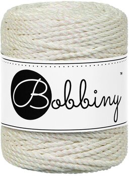 Cord Bobbiny 3PLY Macramé Rope 3 mm 50 m Metallic Moonstone Cord - 1