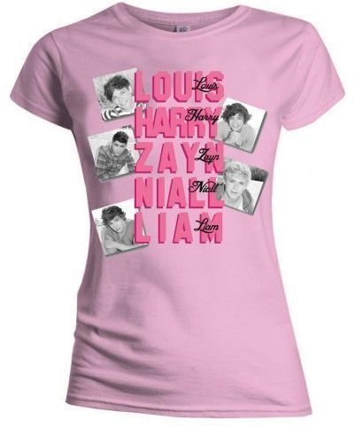 Skjorta One Direction Skjorta Names Pink M