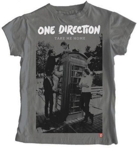 T-Shirt One Direction T-Shirt Take Me Home Album Heather Grey S