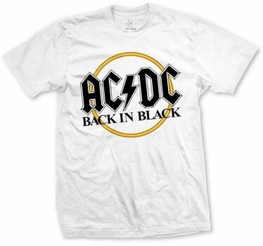 T-shirt AC/DC T-shirt Back in Black Blanc M - 1