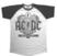 T-Shirt AC/DC Unisex Raglan Tee: Black Ice Black/White L