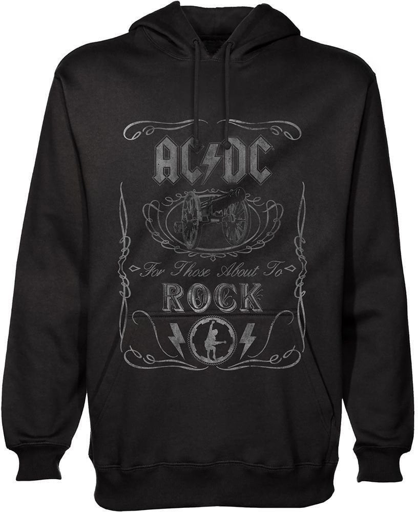 Kapuco AC/DC Kapuco Unisex Pullover Hoodie Cannon Swig Black XL