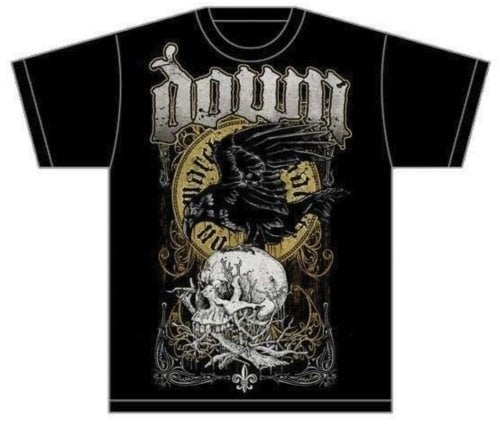 T-Shirt Down T-Shirt Swamp Skull Unisex Black M