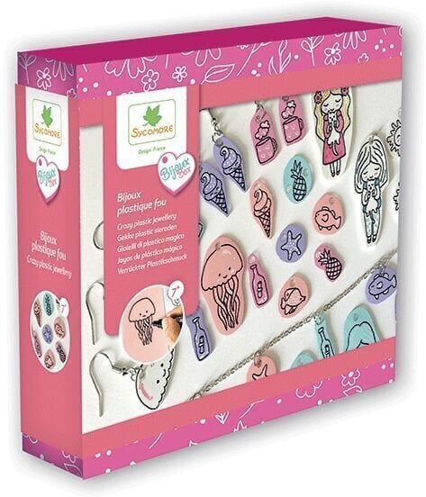 Material Sycomore Bijoux Box Crazy Plastic Jewellery Jewelry DIY Set