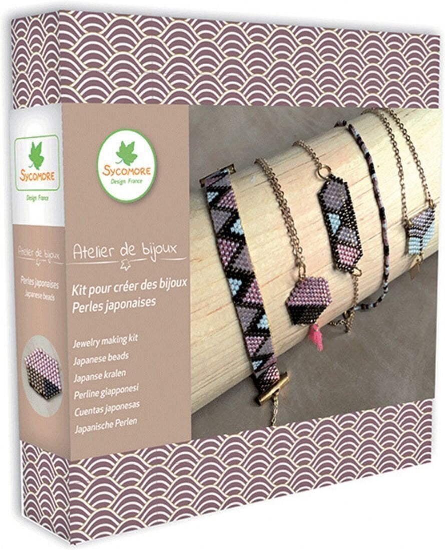 Material Sycomore Jewelry Making Kit - Japanese Beads Purple Jewelry DIY Set