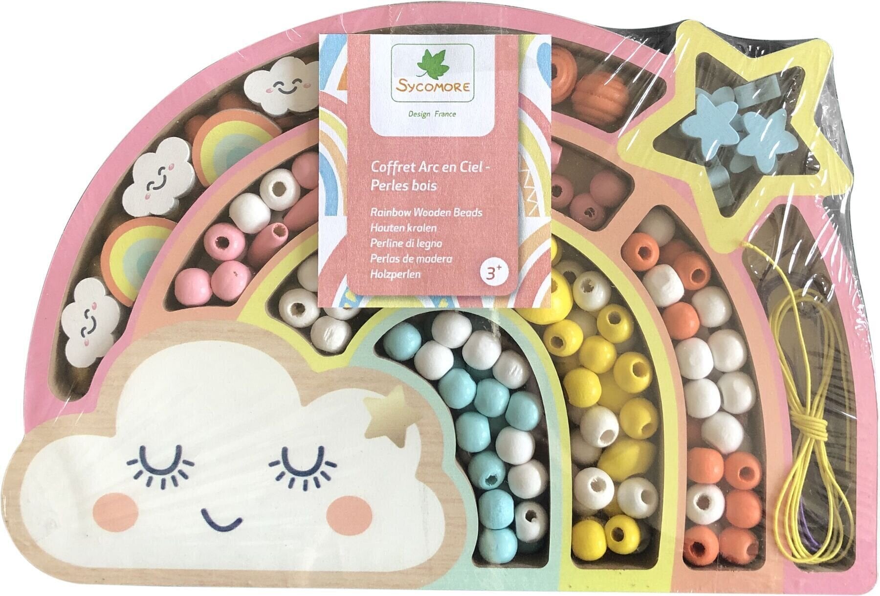 Perline Sycomore Perline di legno Rainbow