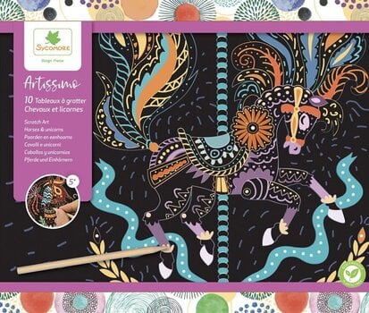 Scratch Art Sycomore Scratch Art Horses and Unicorns - 1