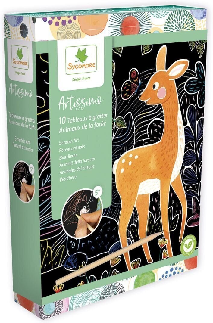Scratch Art Sycomore Scratch Art Art Forest Animals