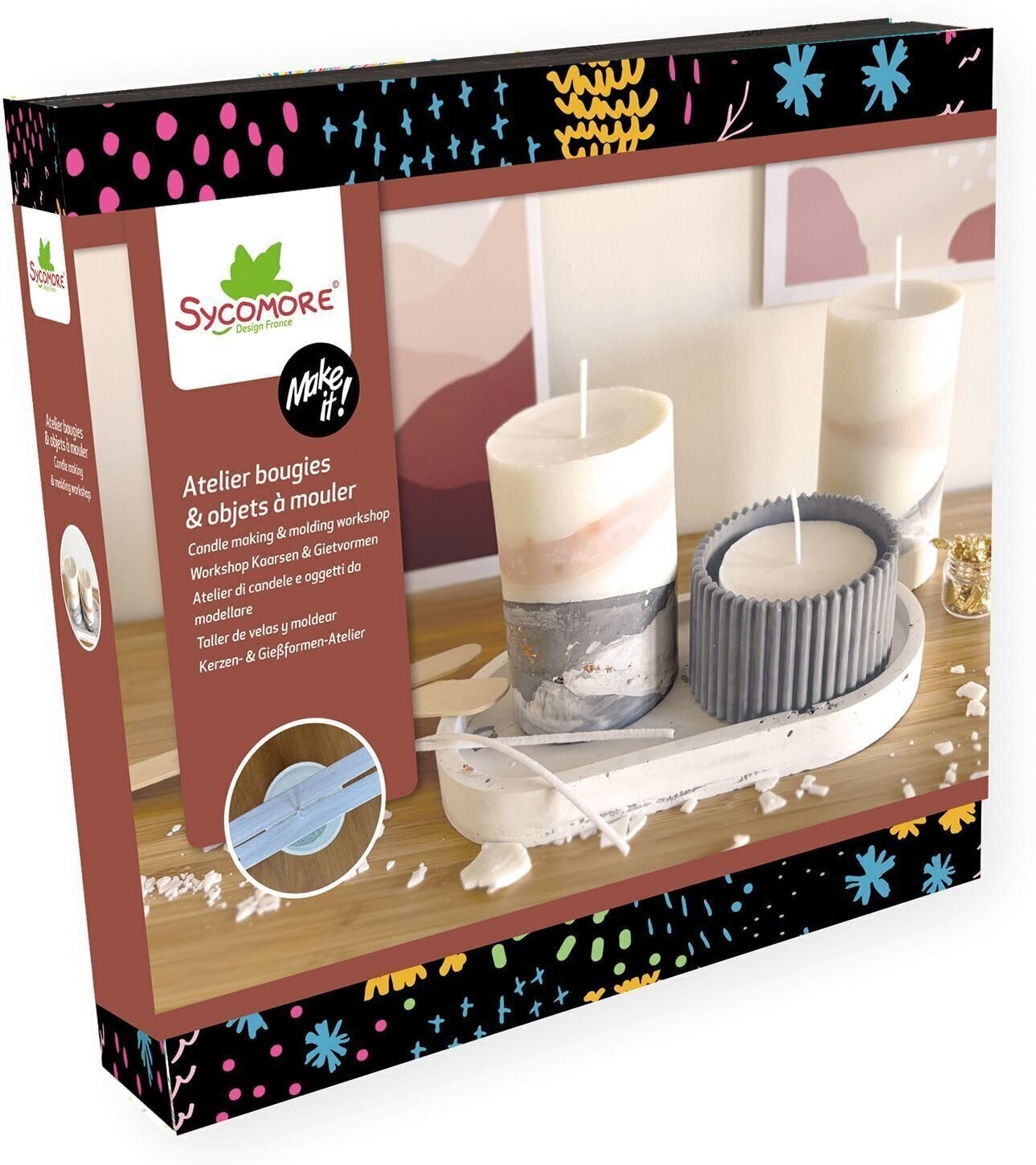Производња свећа Sycomore Make it! Candle Making and Molding Workshop Сет за ливење свећа