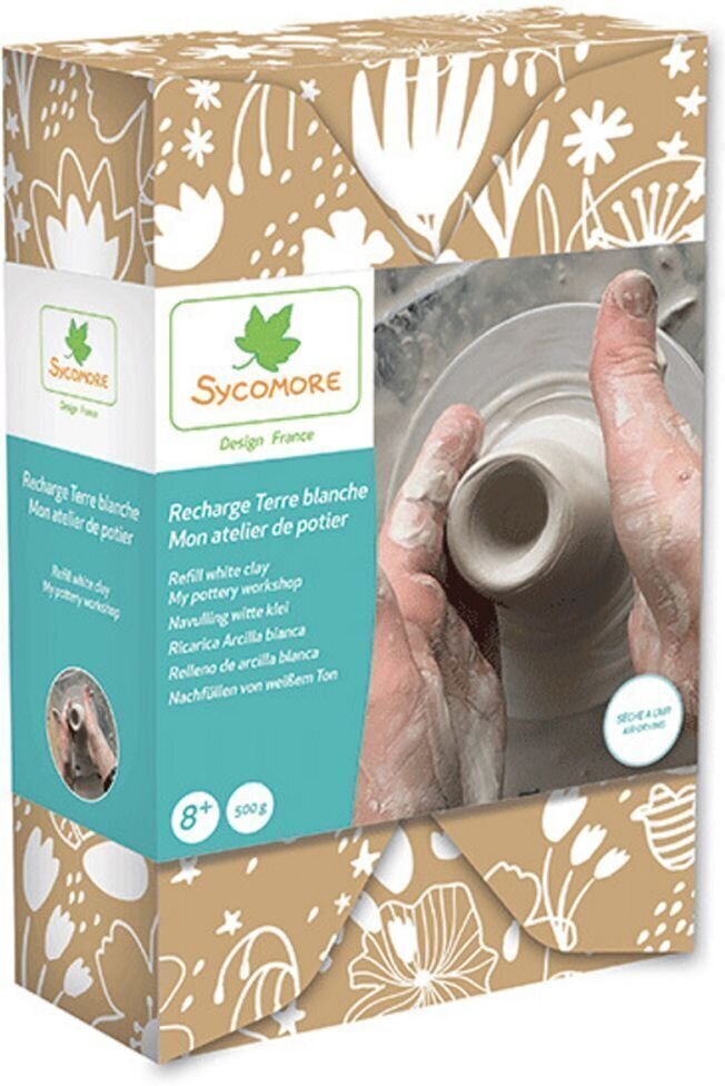 Argilla essiccabile all’aria Sycomore Refill White Clay - My pottery Workshop Argilla essiccabile all’aria White 500 g