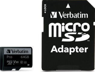 Memorijska kartica Verbatim PRO UHS-I U3 Micro SDXC 64 GB Memorijska kartica