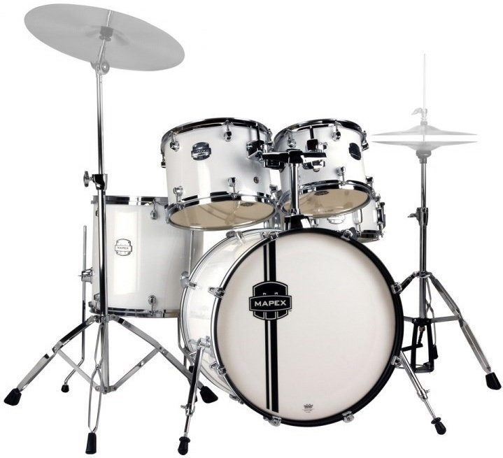 Akustik-Drumset Mapex Voyager 5 Piece Jazz Drum Set Snow White