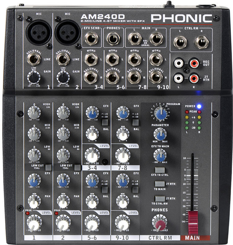 Table de mixage analogique Phonic AM240D