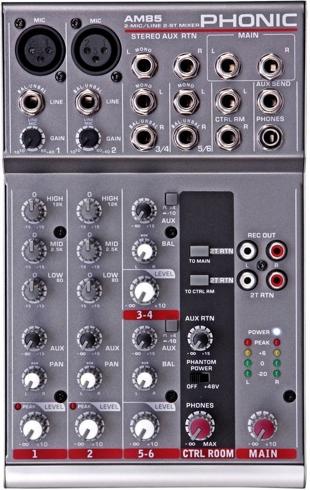 Table de mixage analogique Phonic AM85