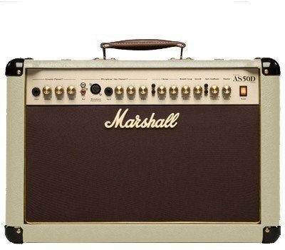 Комбо усилвател за електро-акустична китара Marshall AS50D Cream