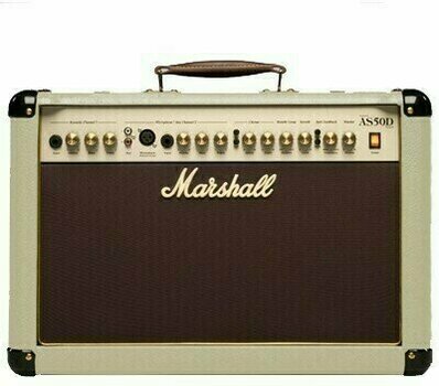 Комбо усилвател за електро-акустична китара Marshall AS50D Cream - 1