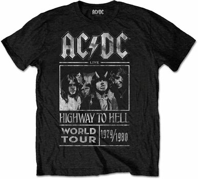 T-Shirt AC/DC T-Shirt Highway to Hell World Tour 1979/1987 Unisex Black S - 1