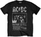 AC/DC Koszulka Highway to Hell World Tour 1979/1980 Unisex Black XL