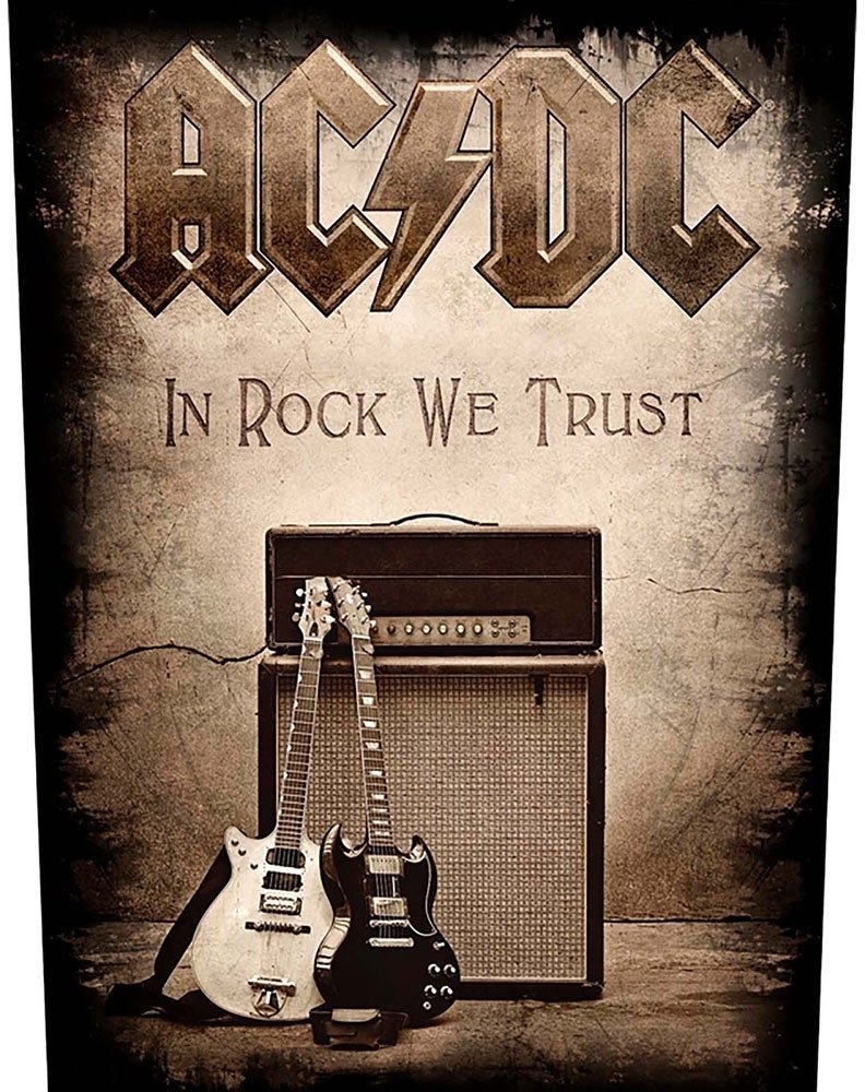 Patch AC/DC Let There Be Rock Da Cucire Sul Retro - 360x300 Mm - Gigante Ufficiale