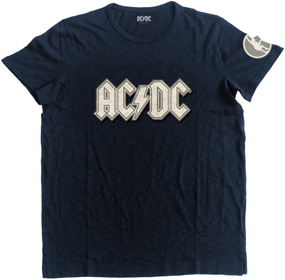 Skjorte AC/DC Skjorte Logo & Angus Navy L
