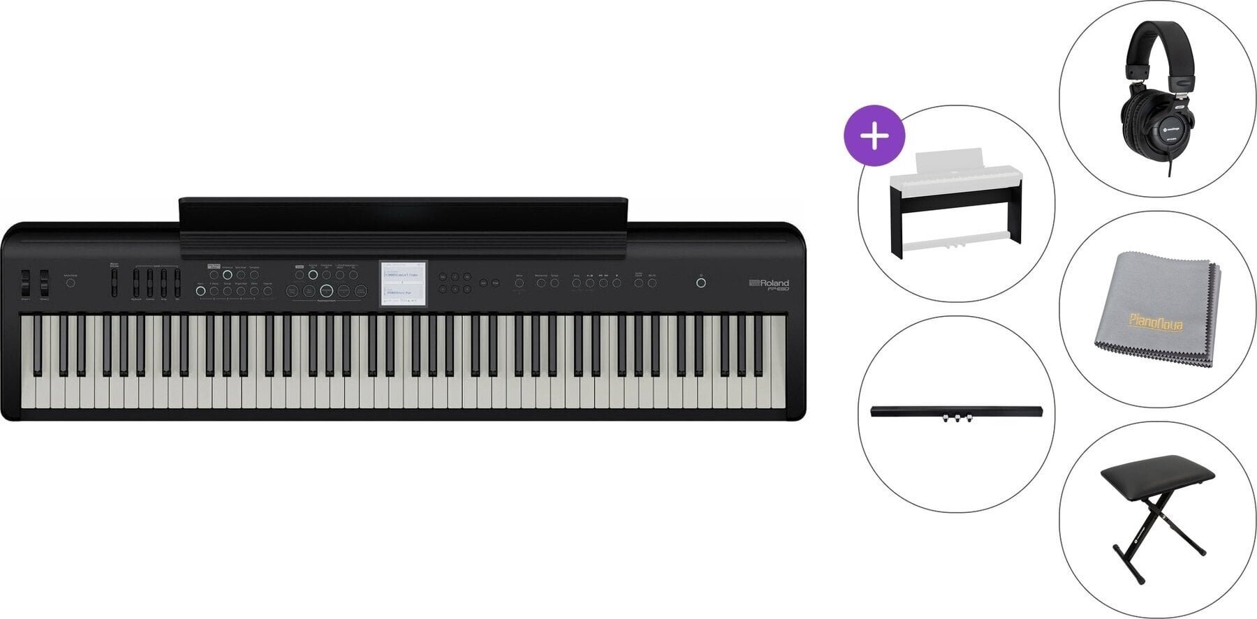 Piano de escenario digital Roland FP-E50 Standard SET Piano de escenario digital Black