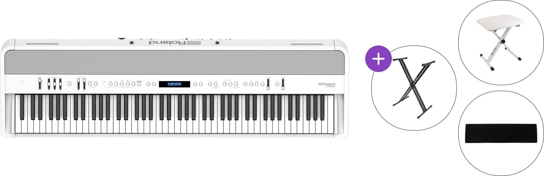Piano da Palco Roland FP 90X Basic SET Piano da Palco White