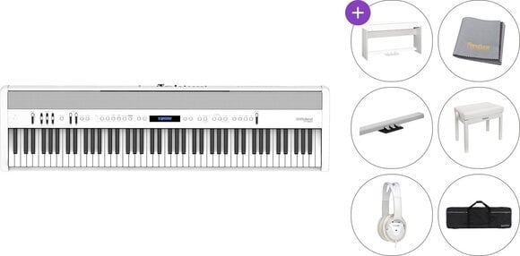 Piano de escenario digital Roland FP 60X Premium SET Piano de escenario digital White - 1