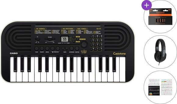 Kinder-Keyboard Casio SA-51 Standard SET Kinder-Keyboard Black - 1