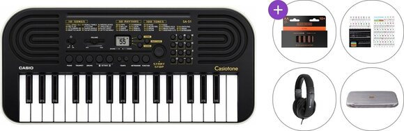 Kinder-Keyboard Casio SA-51 Premium SET Kinder-Keyboard Black - 1