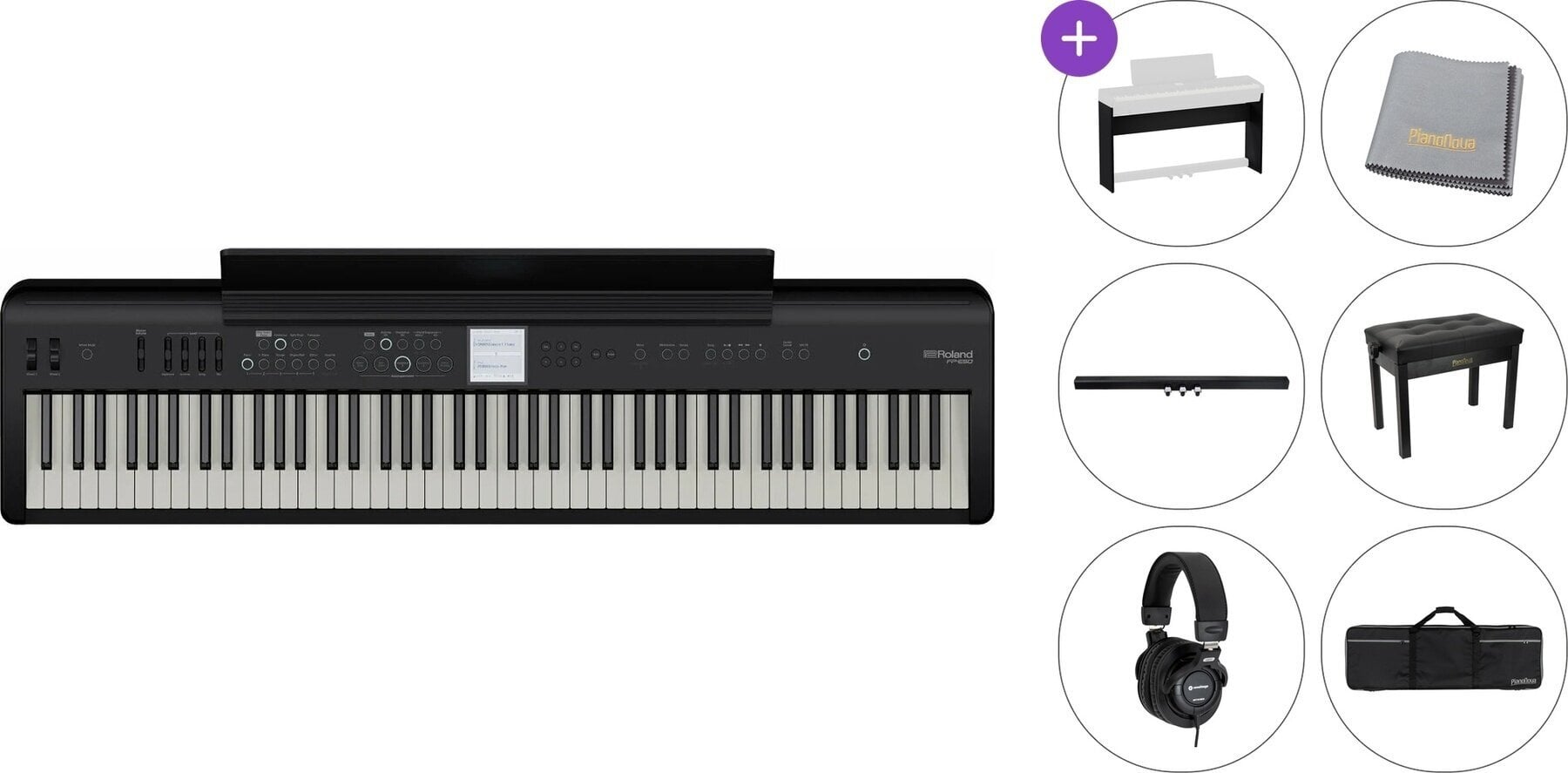Piano de escenario digital Roland FP-E50 Premium SET Piano de escenario digital Black