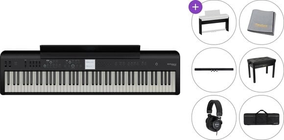 Piano de escenario digital Roland FP-E50 Premium SET Piano de escenario digital Black - 1