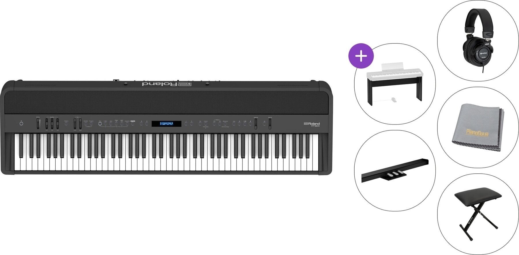 Piano de escenario digital Roland FP 90X Black Standard SET Piano de escenario digital Black