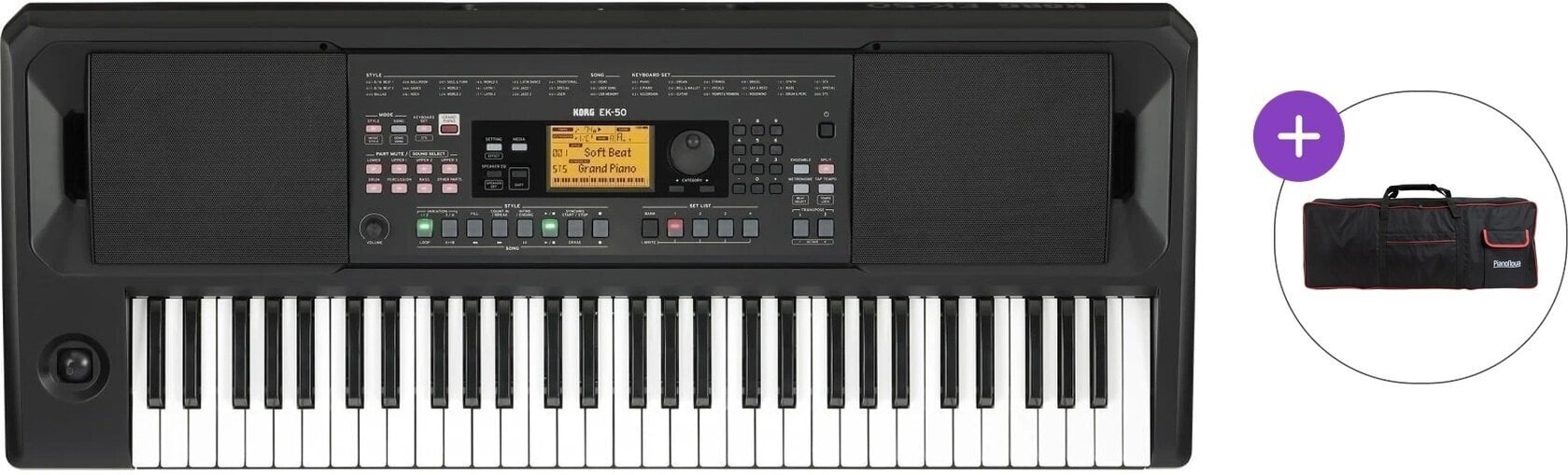Claviatură cu dinamică Korg EK-50 Basic SET Claviatură cu dinamică