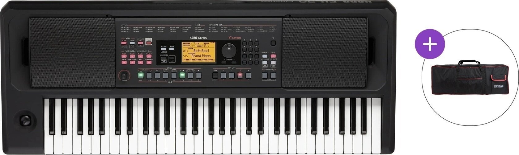 Keyboard med berøringsrespons Korg EK-50 L Basic SET Keyboard med berøringsrespons