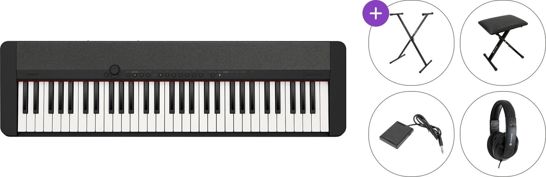 Keyboard s dynamikou Casio CT-S1 Standard SET Keyboard s dynamikou Black