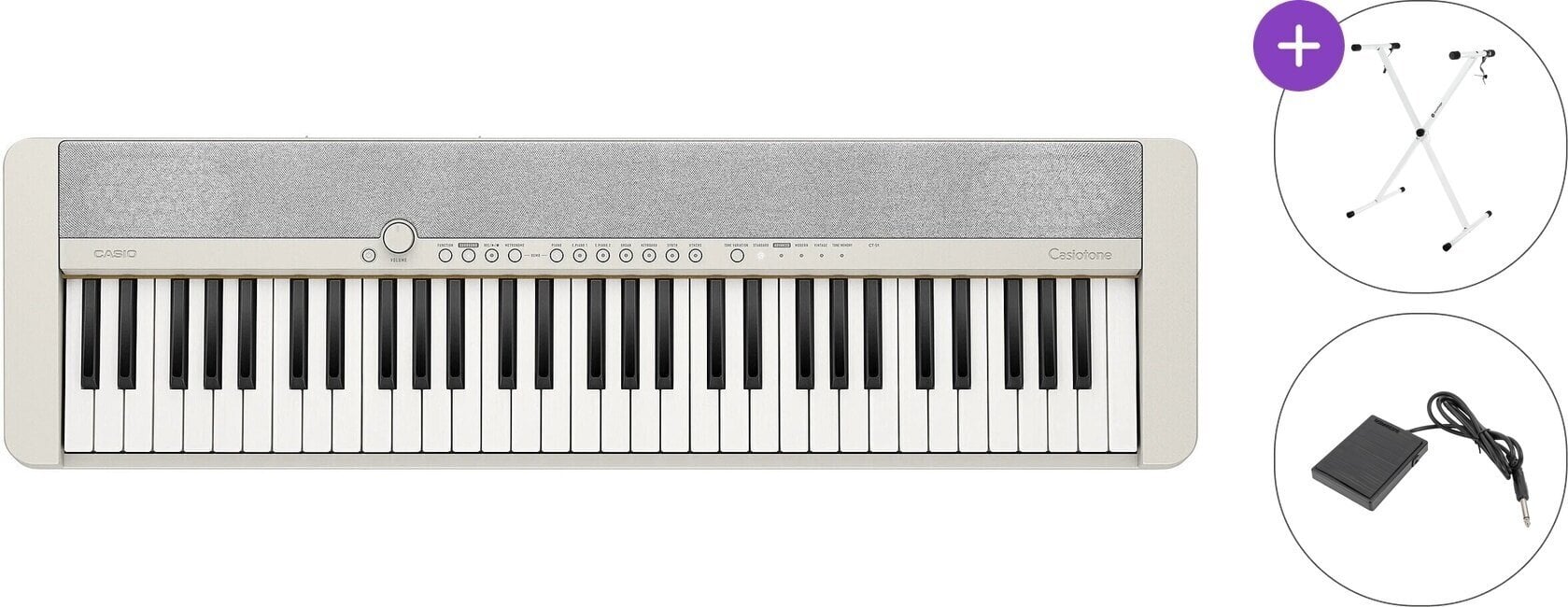 Keyboard s dynamikou Casio CT-S1 Basic SET Keyboard s dynamikou White