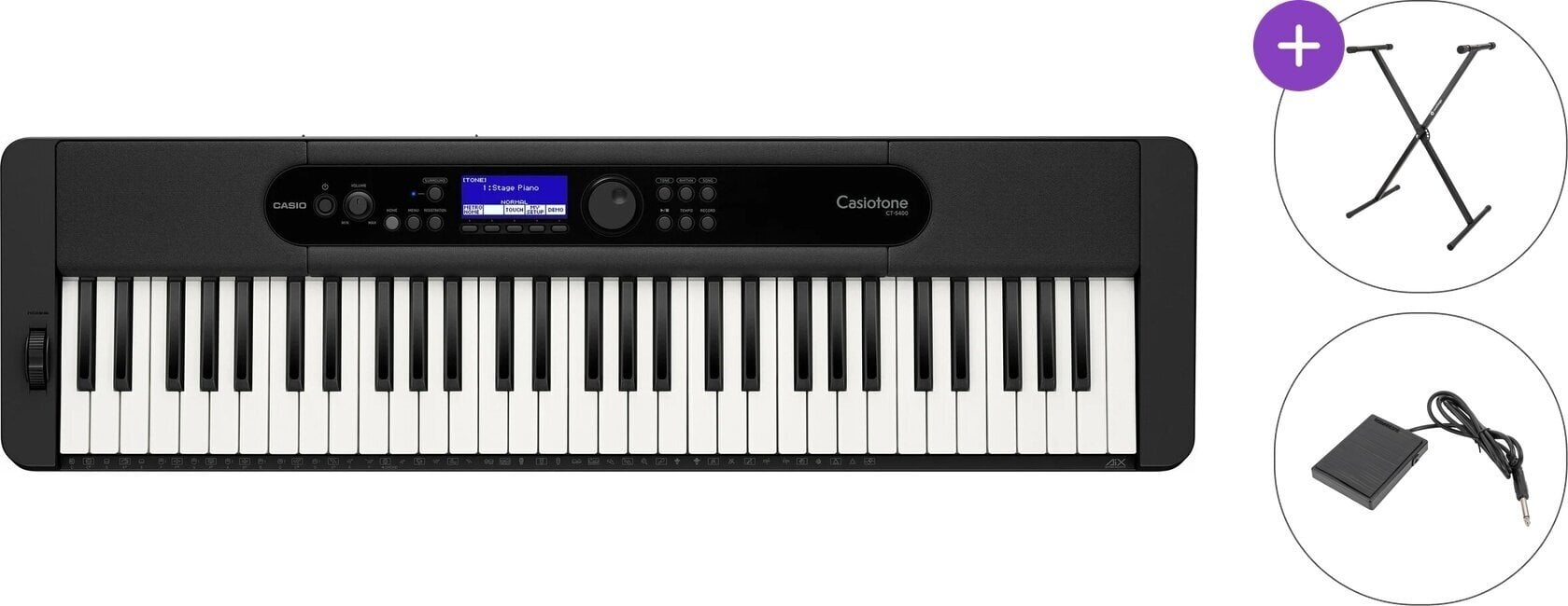 Claviatură cu dinamică Casio CT-S400 Basic SET Claviatură cu dinamică