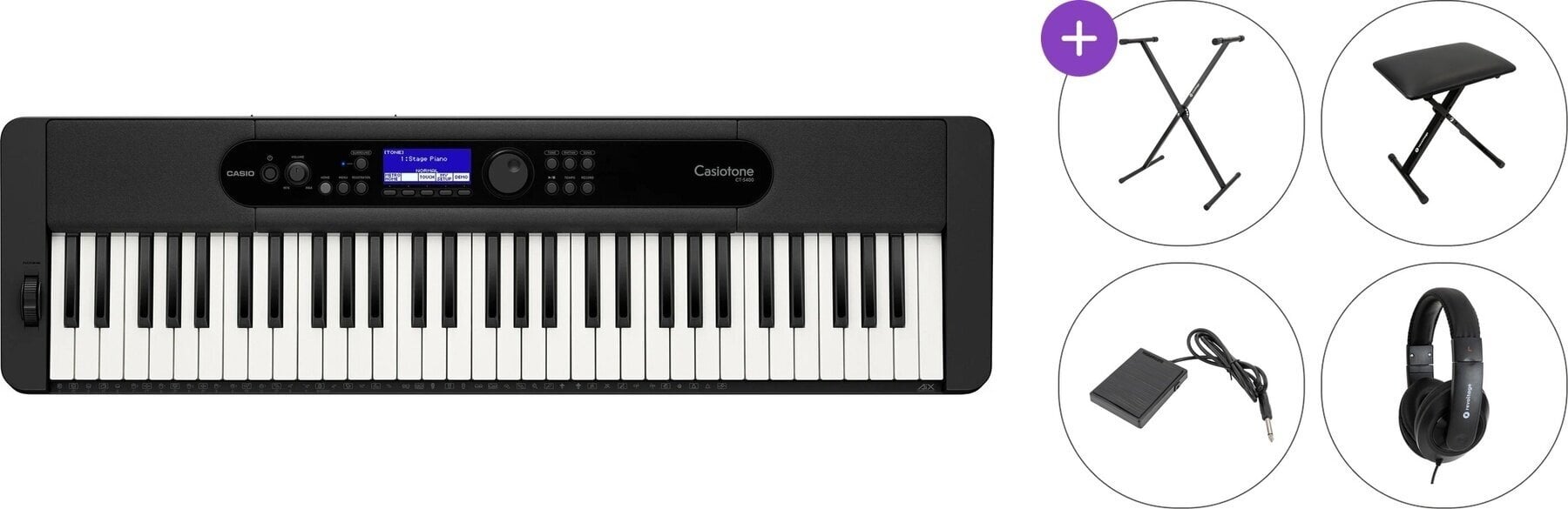 Claviatură cu dinamică Casio CT-S400 Standard SET Claviatură cu dinamică