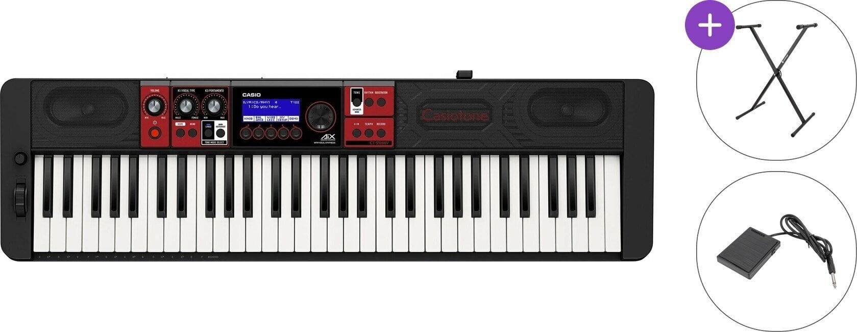 Klavijatura sa dinamikom Casio CT-S1000V Basic SET Klavijatura sa dinamikom Black