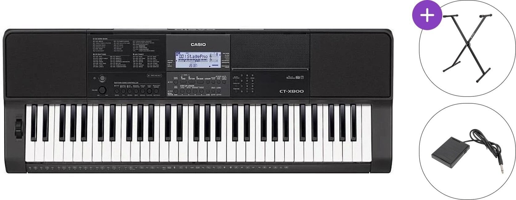 Keyboard med berøringsrespons Casio CT X800 Basic SET Keyboard med berøringsrespons