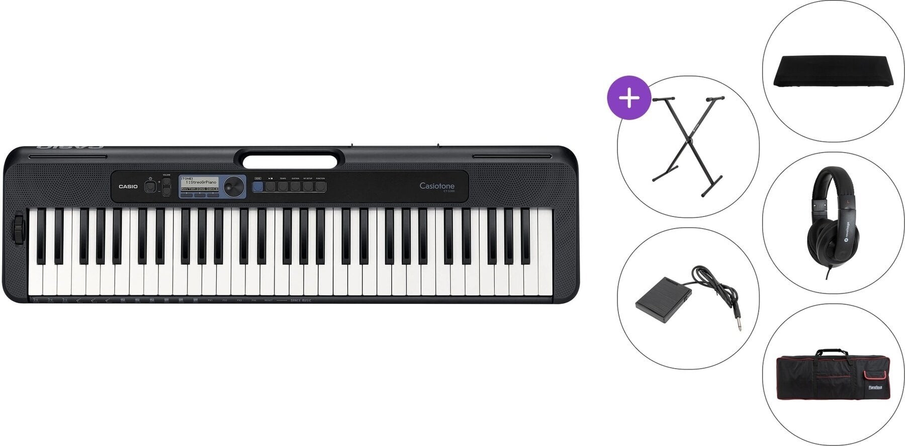 Keyboard med berøringsrespons Casio CT-S300 Premium SET Keyboard med berøringsrespons