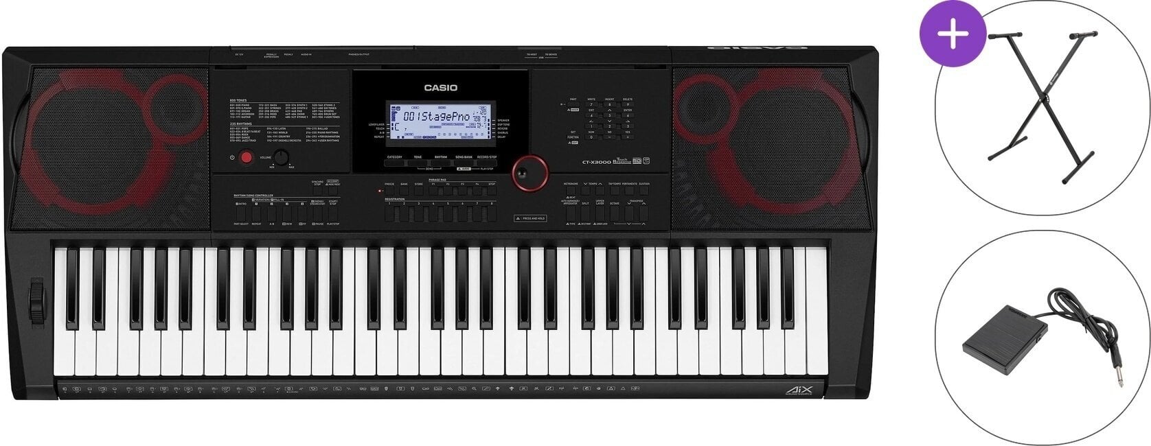 Keyboard s dynamikou Casio CT-X3000 Basic SET Keyboard s dynamikou