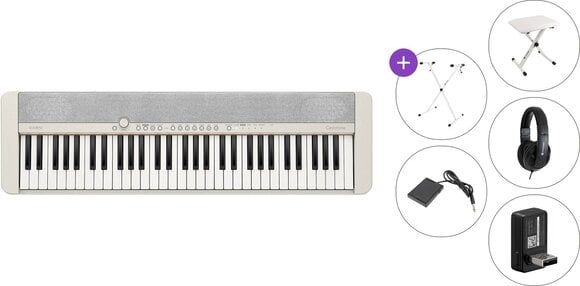 Claviatură cu dinamică Casio CT-S1 Premium SET Claviatură cu dinamică White - 1