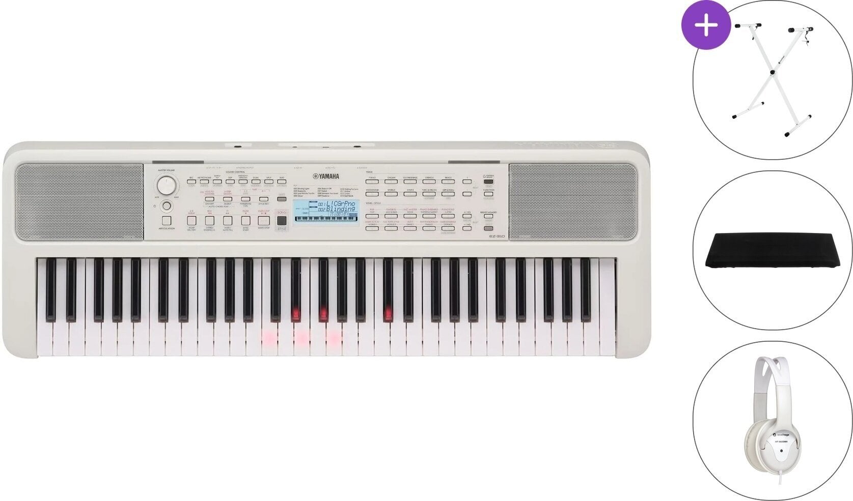 Keyboard med berøringsrespons Yamaha EZ-310 Standard SET Keyboard med berøringsrespons