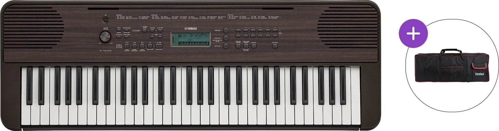 Clavier dynamique Yamaha PSR-E360 Basic SET Clavier dynamique Dark Walnut